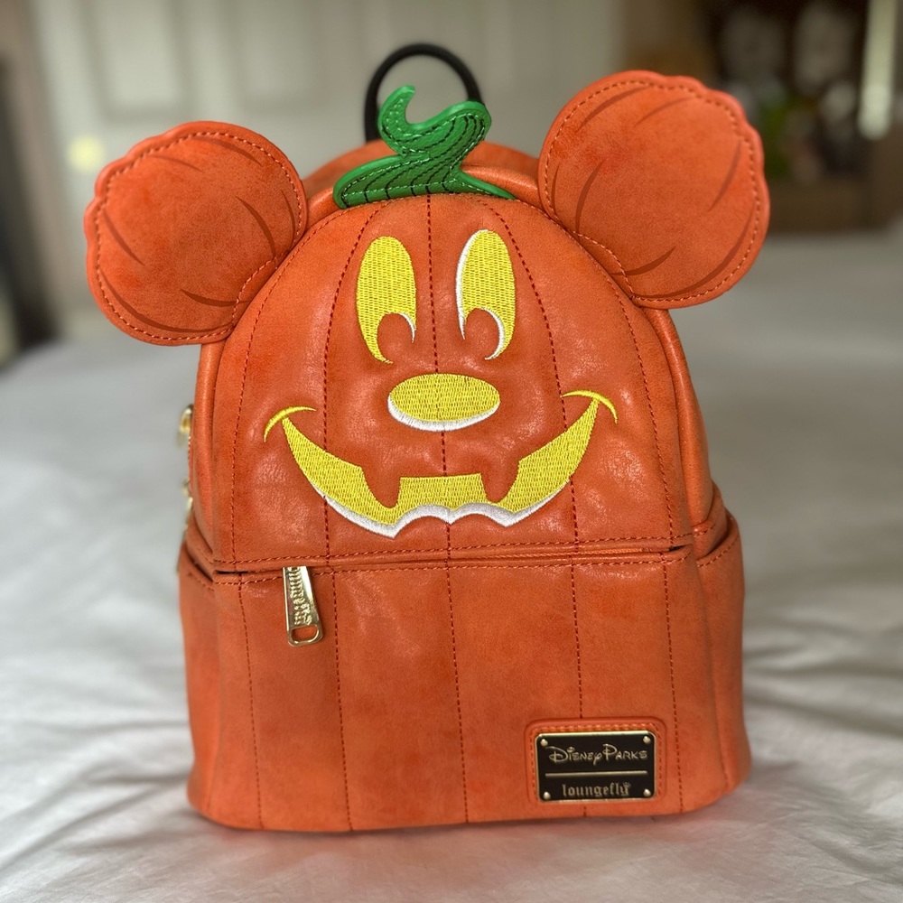 2019 Mickey Mouse Pumpkin Loungefly Backpack